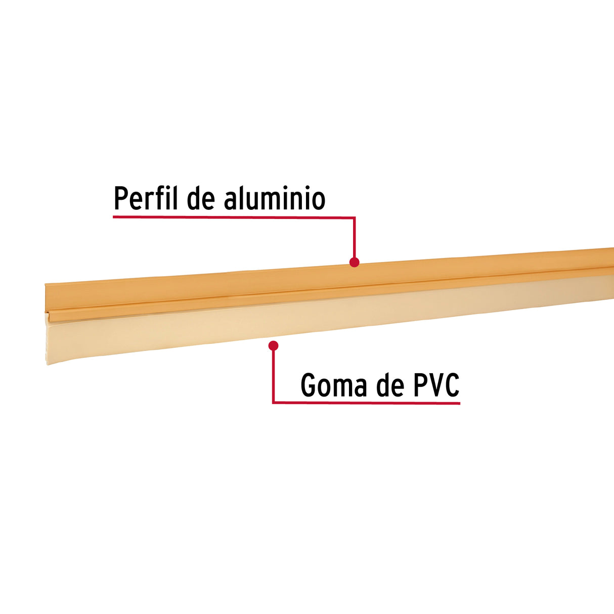 Guardapolvo Fijo de 120 cm, Dorado, Hermex