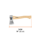 Hacha Cazadora 1-1/4 lb, Mango Hickory 14', Truper