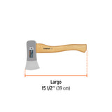 Hacha Cazadora 1-3/4 lb, Mango Hickory 15', Truper
