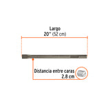 Cincel Plano Zanco Hexagonal de 1-3/8' X 20', Truper