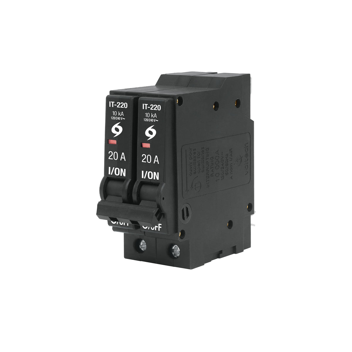 Interruptor de 2 Polos 20 a, Enchufable, a Granel, Volteck
