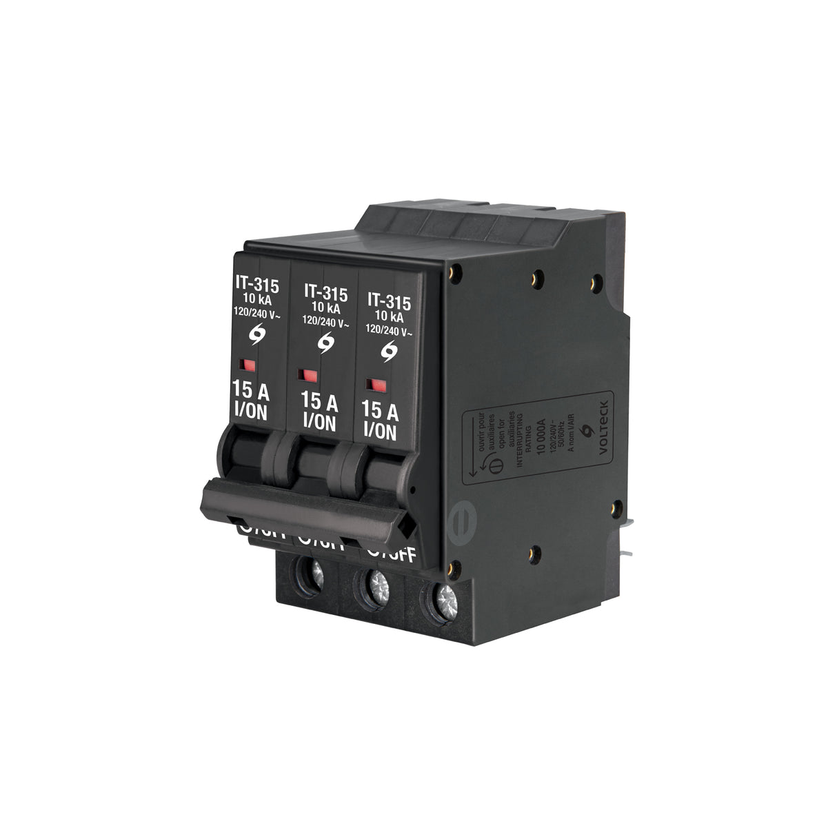 Interruptor de 3 Polos 15 a, Enchufable, Volteck