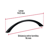 Jaladera de 96 mm, Línea Arco, Negro, Hermex