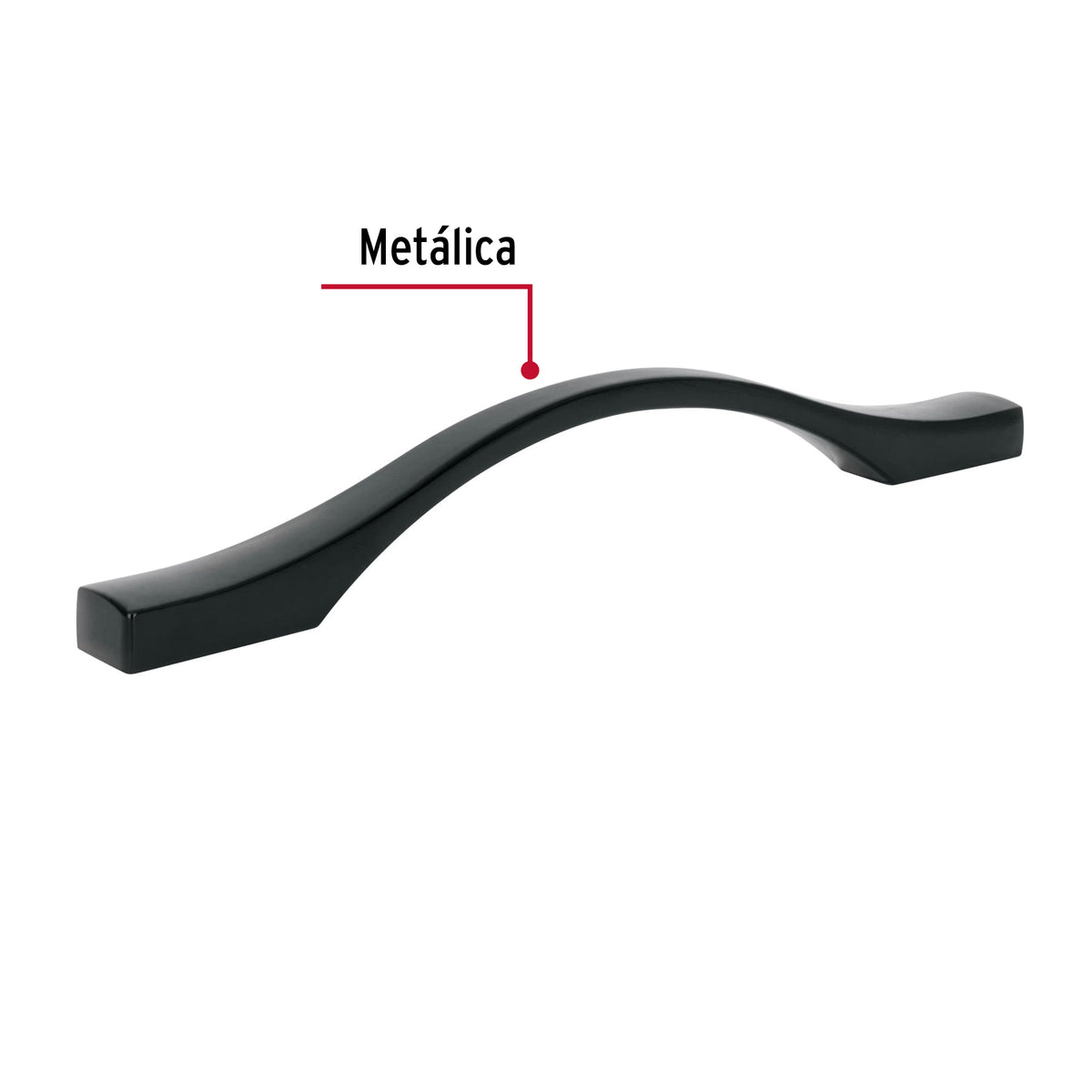 Jaladera de 128 mm, Línea Segovia, Negro, Hermex