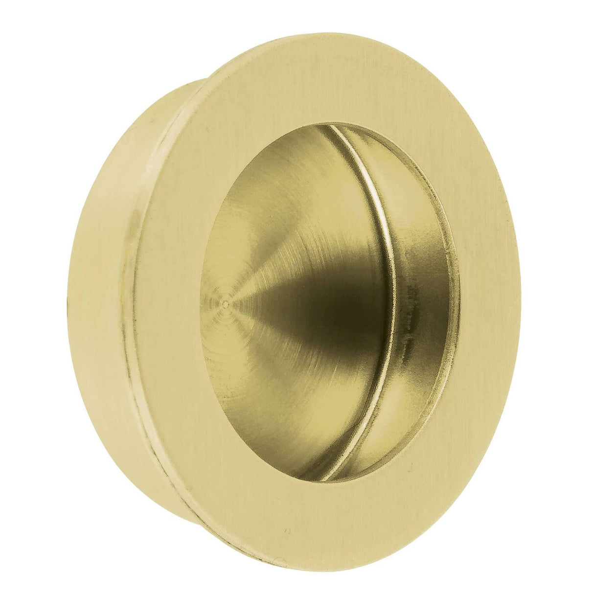 Jaladera de Embutir Circular No. 4 Acabado Latón Brillante
