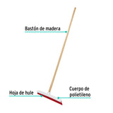 Jalador con Base de Plástico de 40 cm, con Bastón de Madera