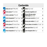 Juego de 100 Brocas y Puntas en Estuche Plástico, Truper