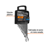 Juego de 11 Llaves Combinadas Extralargas Pulidas mm, Expert
