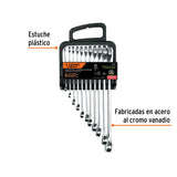 Juego de 11 Llaves Combinadas Extralargas Pulidas Std, Expert