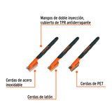 Juego de 3 Mini Cepillos de Alambre 28 Pinceles, Truper
