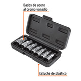 Juego de 7 Dados Cuadro 1/2' Punta Corta Bristol, en Estuche