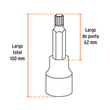 Juego de 7 Dados Cuadro 1/2' Punta Larga Bristol, en Estuche