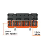 Juego de 12 Dados Largos de Impacto Cuadro 1/2', 6 Puntas mm