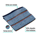 Jerga Azul Sarga Gruesa de 1 m X 48 cm, Klintek