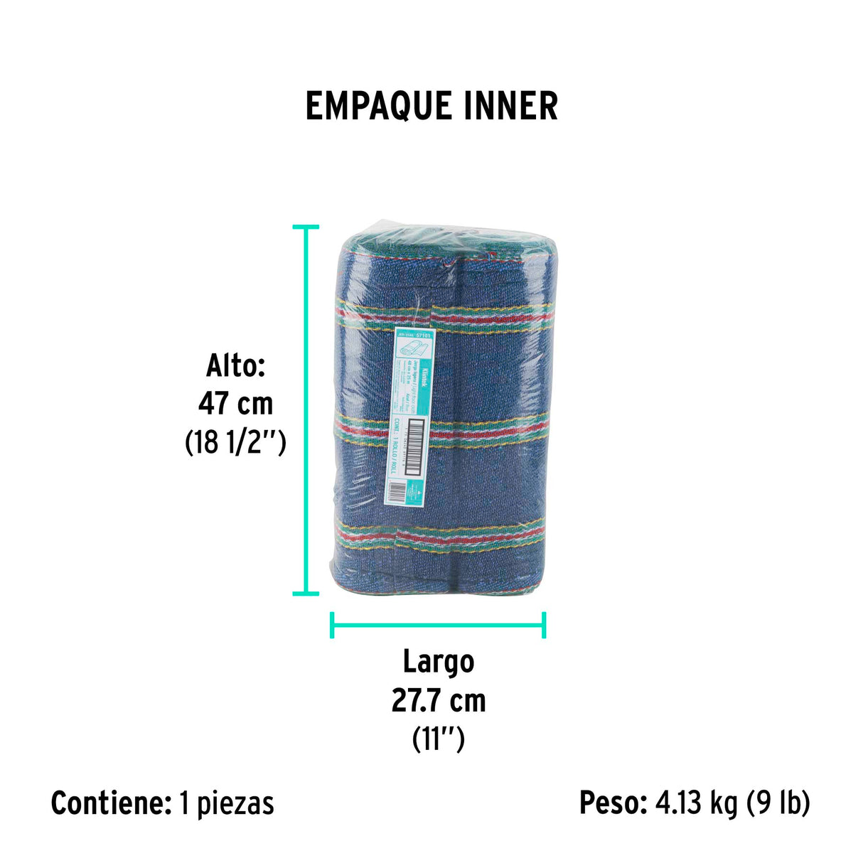 Rollo de 25 m de Jerga Sarga Ligera Azul, Klintek