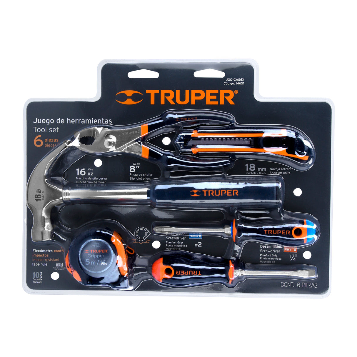 Juego de 6 Herramientas Caseras, Truper
