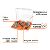 Desarmador de Precisión con 42 Puntas Intercambiables