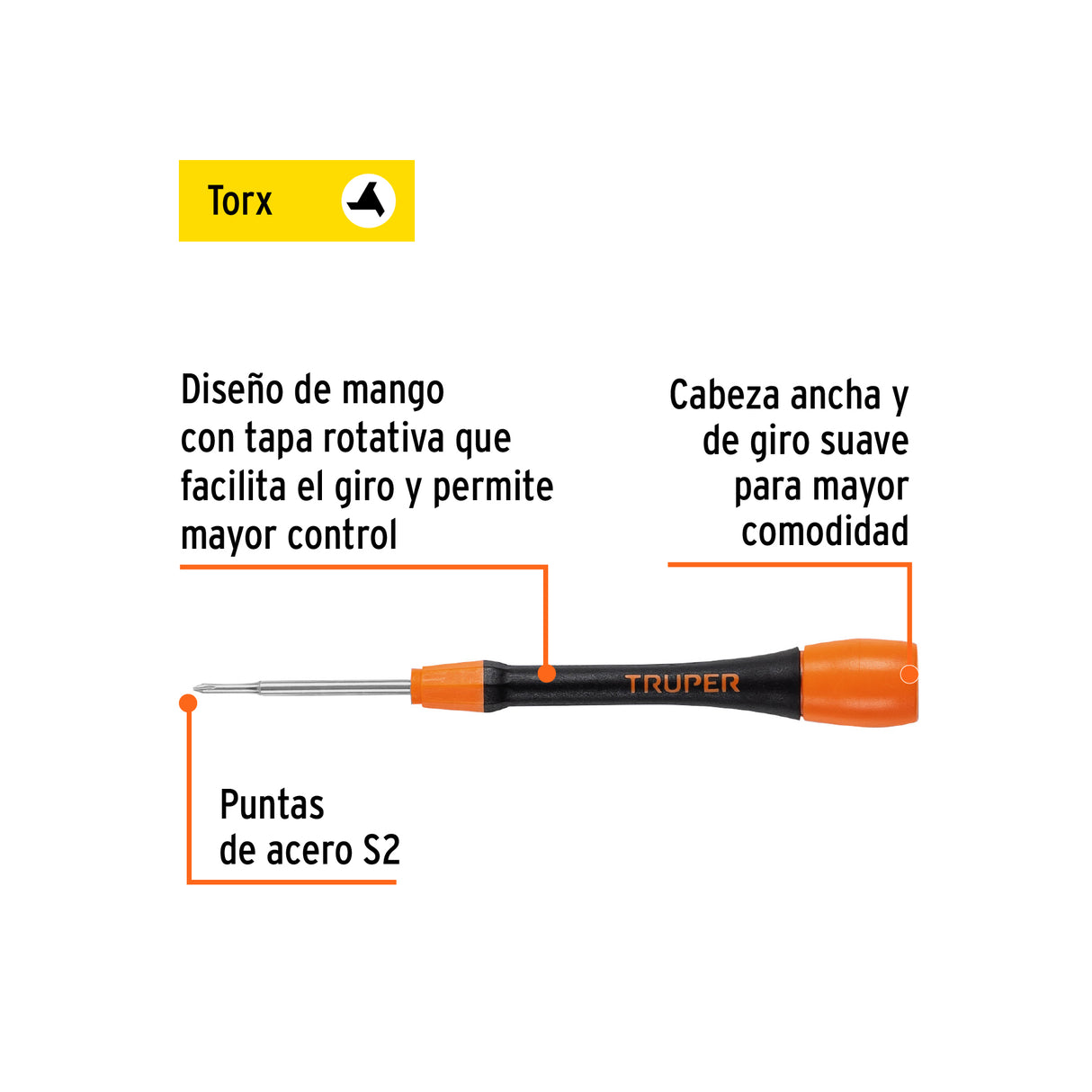 Desarmador de Precisión Punta Triwing Y000 Mango Ergonómico