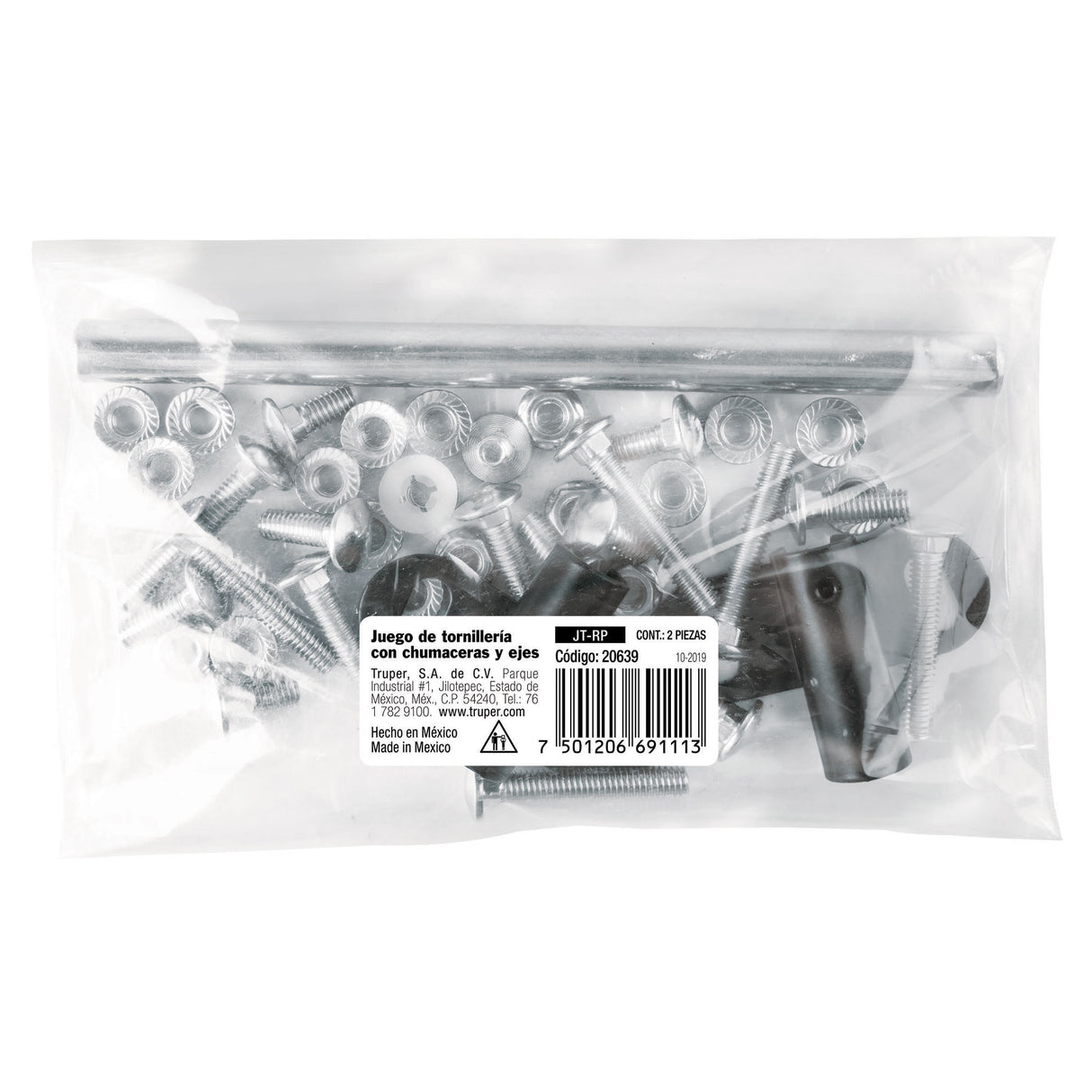 Tornillería, Chumaceras y Eje para Carretillas Truper y Expert