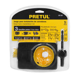 Juego de 4 Piezas para Instalar Cerraduras, Pretul