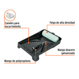 Kit de Rodillo para Pintar, 9' (Maneral, Charola y Felpa)