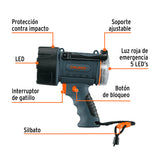 Linterna Reflectora LED 300 Lm Recargable, Truper
