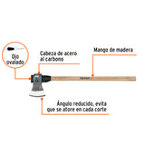 Hacha Labor Entera 3-1/2LB, Mango de Madera 36', Truper