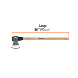 Hacha Labor Entera 3-1/2LB, Mango de Madera 36', Truper