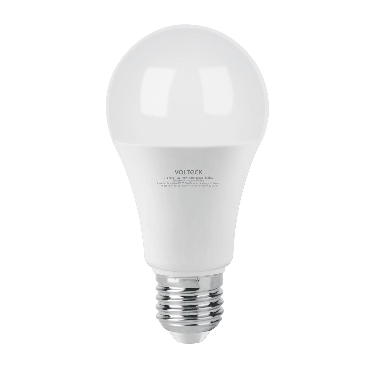Foco LED 14 W (100 W) A19, 3000K Blanca Cálida, 1500 Lm, Caja