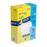 Pack 4 Focos LED 16 W (100 W) A22, 6500K Fría, 1550 Lm, Basic