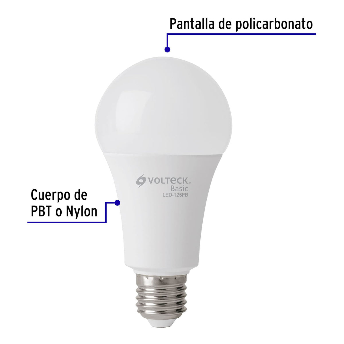 Pack 4 Focos LED 16 W (100 W) A22, 6500K Fría, 1550 Lm, Basic
