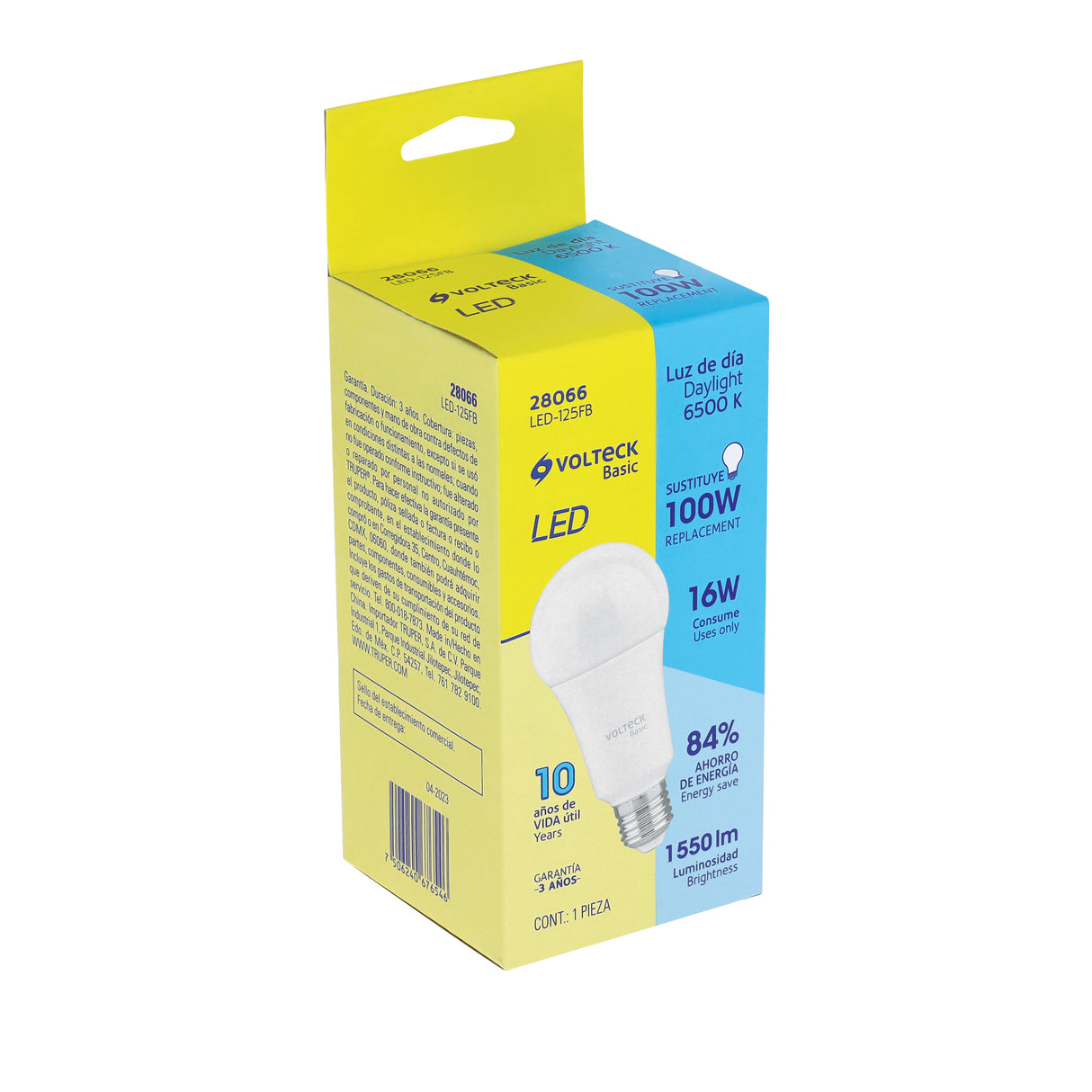 Foco LED 16 W (100 W) A22, 6500K Blanca Fría, 1550 Lm, Basic