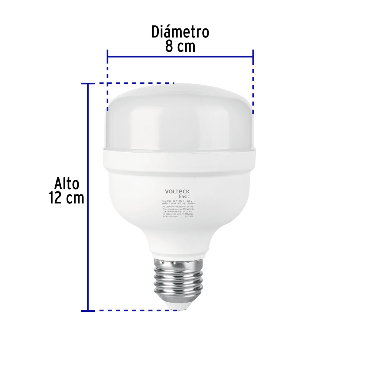 Foco LED Alta Potencia 20 W (170 W) 6500K Blanca Fría, Basic