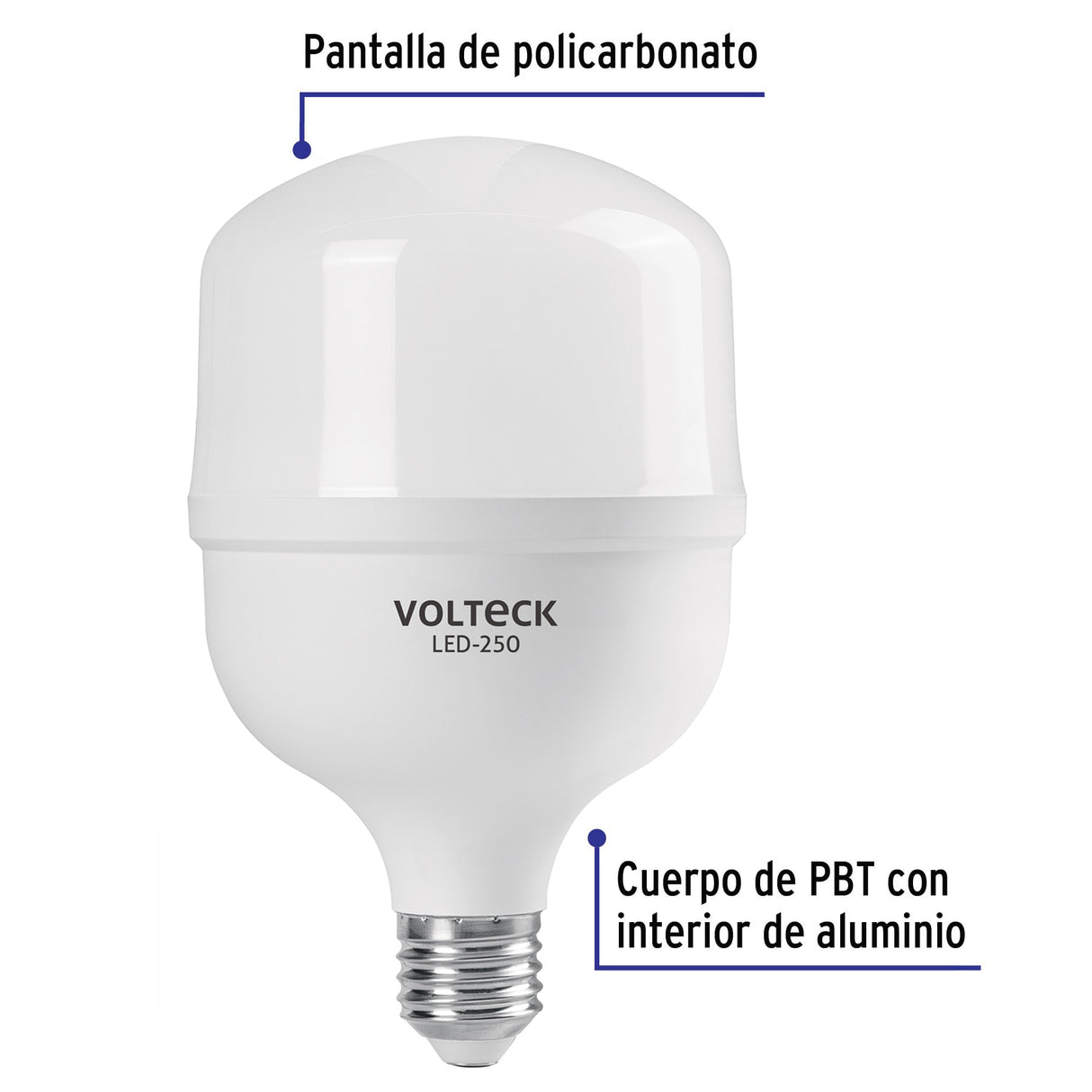 Foco LED Alta Potencia 30 W (250 W) 6500K Blanca Fría, E26