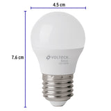 Pack 4 Focos LED 3 W (25 W) G45, 6500K Fría, 270 Lm, Basic