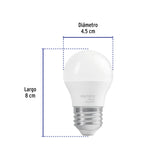 Foco LED 3 W (25 W) G45, 6500K Blanca Fría, 270 Lm, Basic