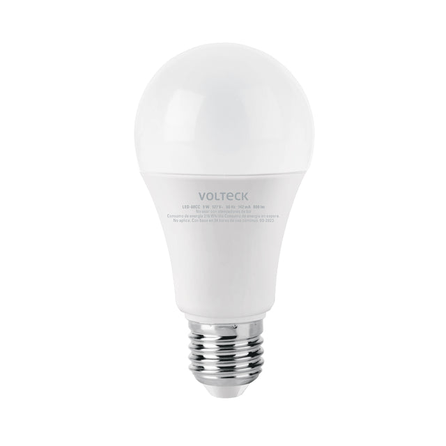 Foco LED 9 W (60 W) A19, 3000K blanca cálida, 800 lm, caja