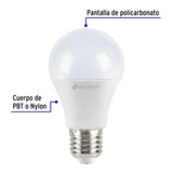 Pack 4 Focos LED 9 W (60 W) A19, 3000K Blanca Cálida, 800 Lm