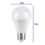 Pack 4 Focos LED 9 W (60 W) A19, 3000K Blanca Cálida, 800 Lm
