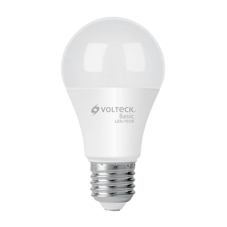 Foco LED 10 W (75 W) A19, 3000K blanca cálida, 950 lm, BASIC