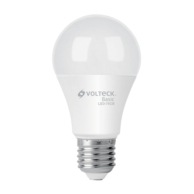 Foco LED 10 W (75 W) A19, 3000K blanca cálida, 950 lm, BASIC