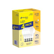 Pack 4 focos LED 10 W (75 W) A19, 3000K cálida, 950 lm, BASIC
