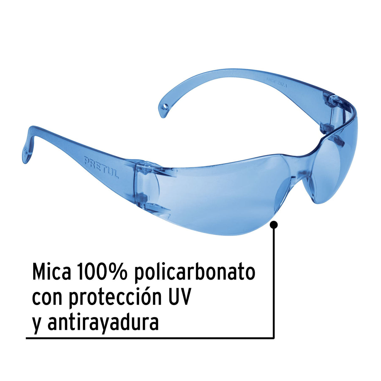 Lentes de Seguridad Azules, Pretul Lite