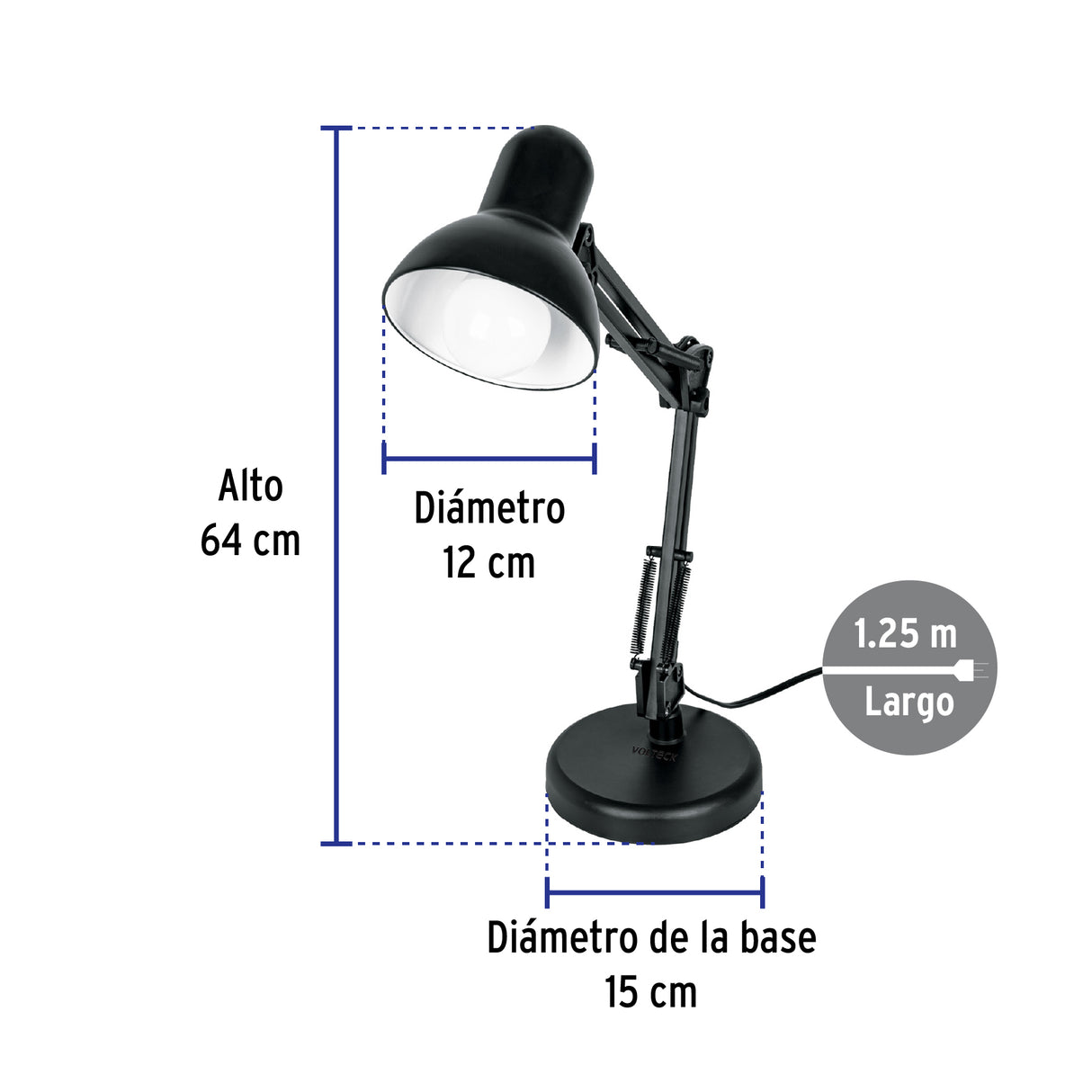 Lámpara de Escritorio con Brazo Oscilante