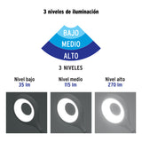 Lámpara Escritorio LED 4 W Recargable C/Clip, 3 Intensidades