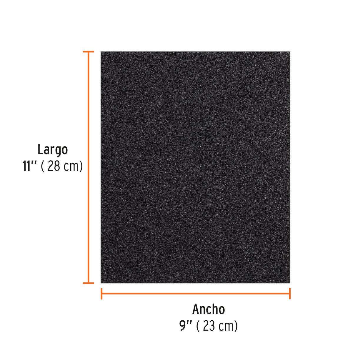 Lija de Esmeril Negra Grano 50 de Óxido de Aluminio, Truper