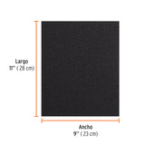 Lija de Esmeril Negra Grano 50 de Óxido de Aluminio, Truper