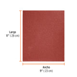 Lija de Esmeril Roja Grano 120 de Óxido de Aluminio, Truper