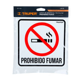 Letrero de Señalización 'No Fumar', 19 X 19 cm, Truper