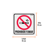 Letrero de Señalización 'No Fumar', 19 X 19 cm, Truper